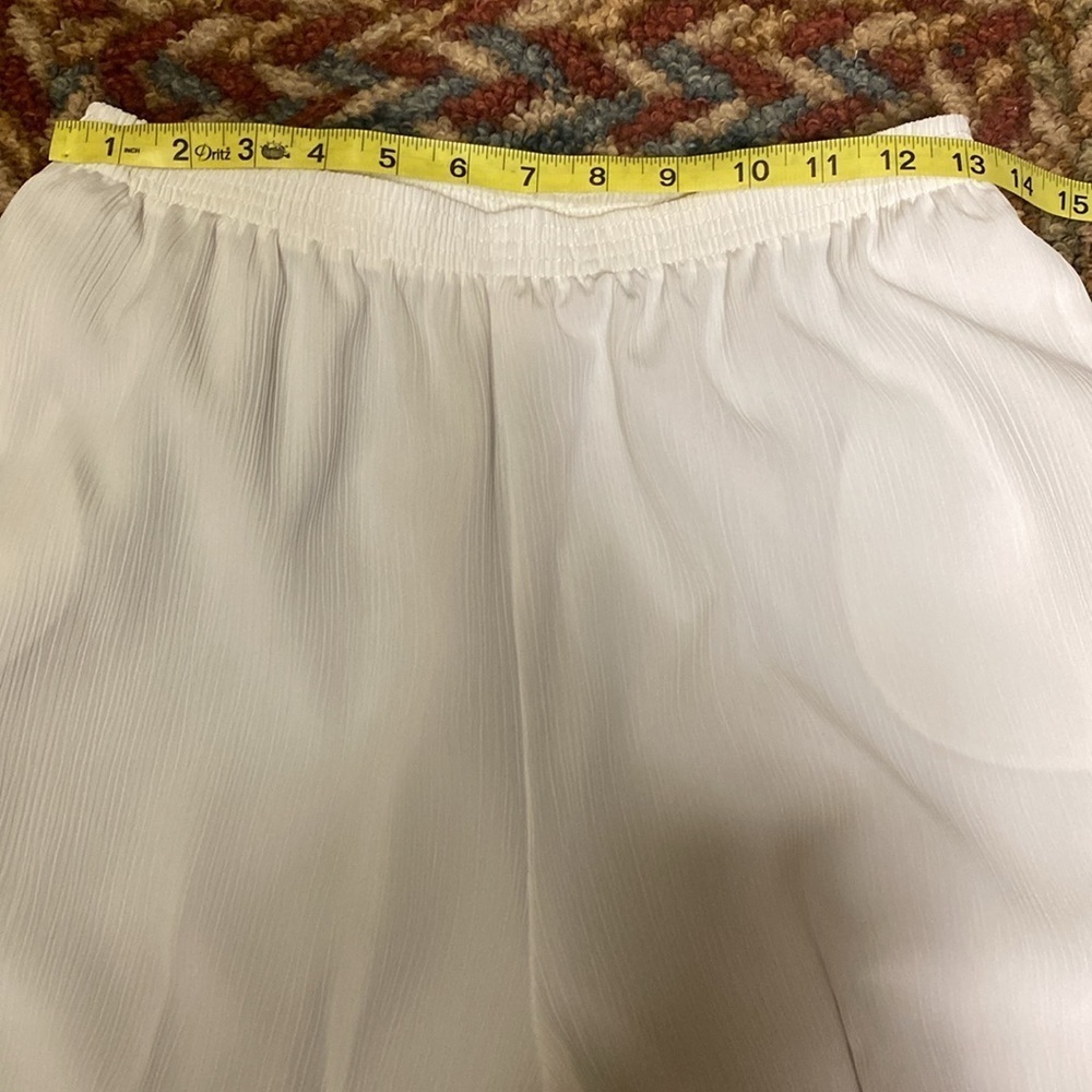 Vintage Y2K White Button-Up Pant / Shirt Set with Black Floral Design - Picture 16 of 16